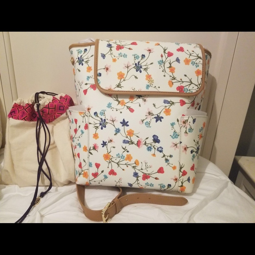 New!! Tory burch floral backback
